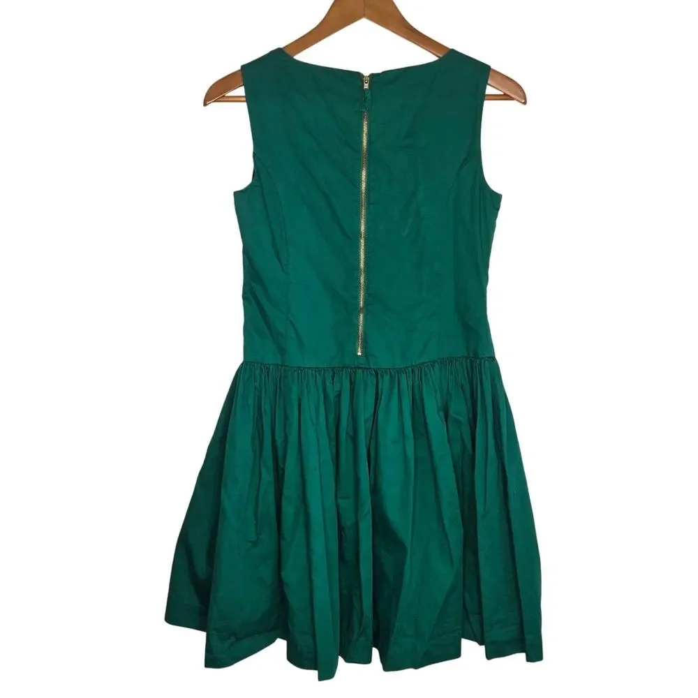 Crewcuts Girls Tie Waist Party Dress Size 14 Kelly Green Holidays Wedding Guest
